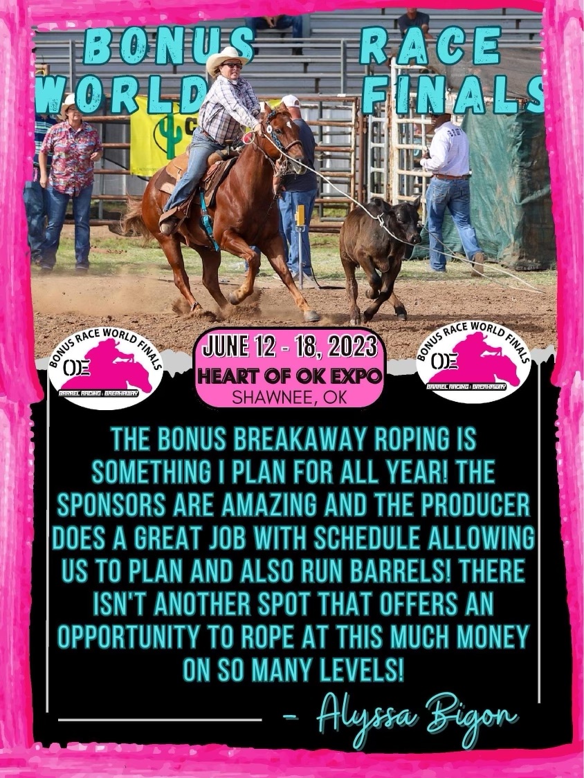Run for the Bonus Bonus Race Finals Barrel Racing & Breakaway June