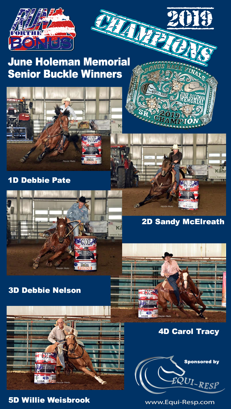 2019 Bonus Race Finals Senior Buckle Winners