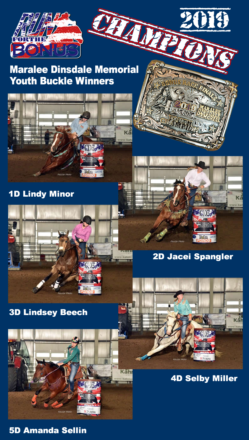 2019 Bonus Race Finals Youth Buckle Winners